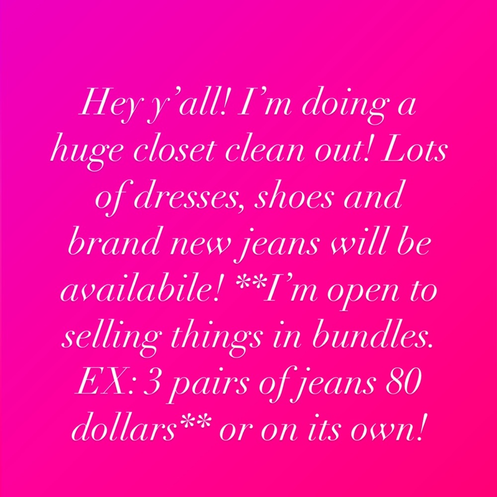 **** Huge closet clean out!! Like this post if interested!
